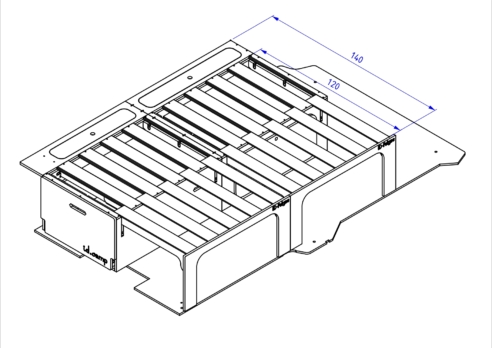 Dimensions Maxi arrière ID-PEIGNE ML ouvert